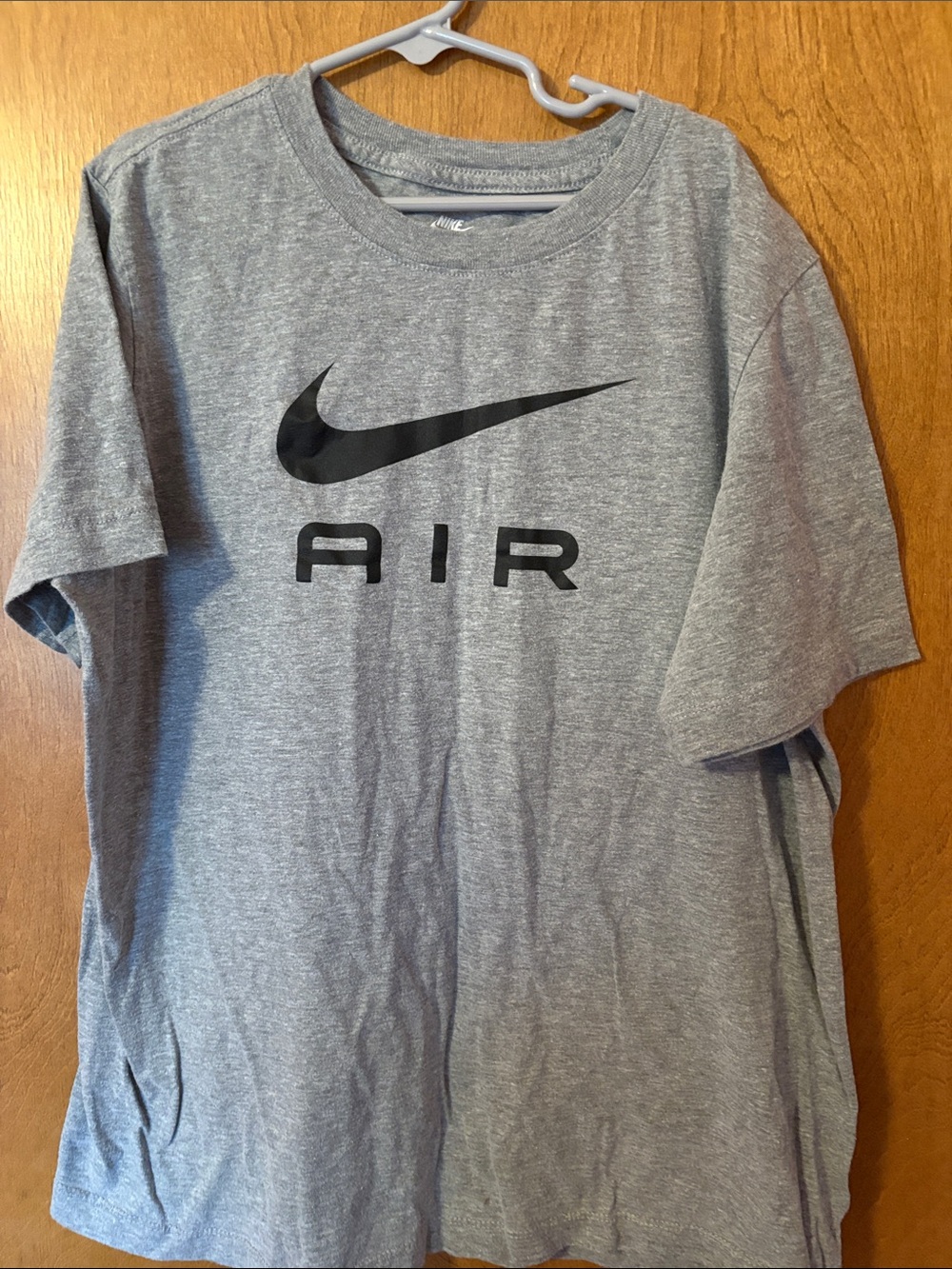 Nike Grey T-Shirt with Black Swoosh and AIR